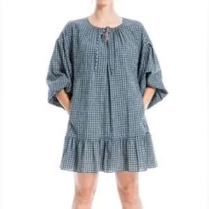 SUMMER SALE NWT. Max Studio blue plaid mini dress. Size L
